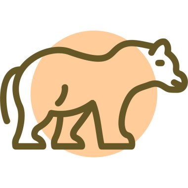 Hayvan. Web simgesi basit illüstrasyon