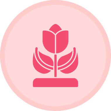 Çiçek simgesinin vektör illüstrasyonu