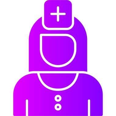 Hemşire hanım. Web simgesi basit illüstrasyon