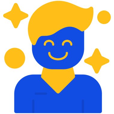 Erkek Avatar. Web simgesi basit illüstrasyon