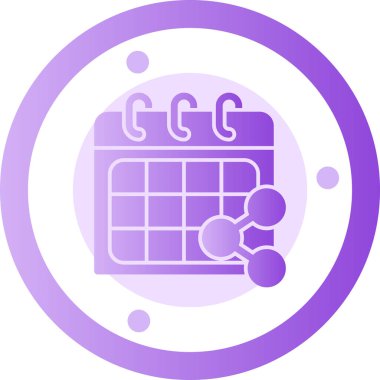 Takvim simgesi, vektör illüstrasyonu basit tasarım