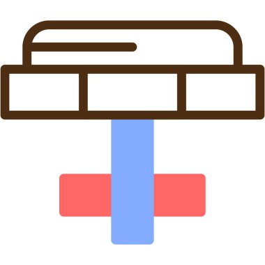 Otelde. Web simgesi basit illüstrasyon