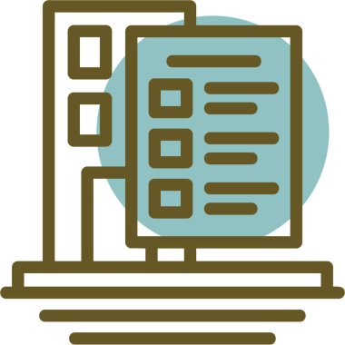 Belge. Web simgesi basit illüstrasyon