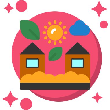 Bir ev simgesinin vektör illüstrasyonu