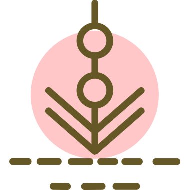 Ağaç simgesinin vektör illüstrasyonu