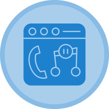 Telefonunuz var. Web simgesi basit illüstrasyon