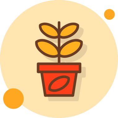 Çiçek. Web simgesi basit illüstrasyon