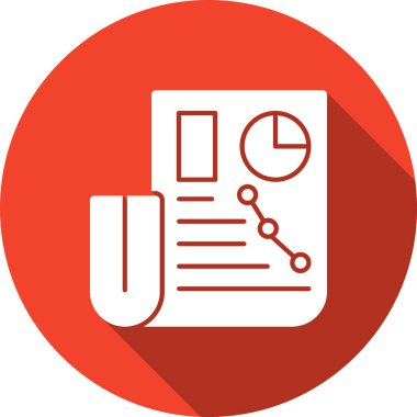 Vektör raporu simgesi, illüstrasyon