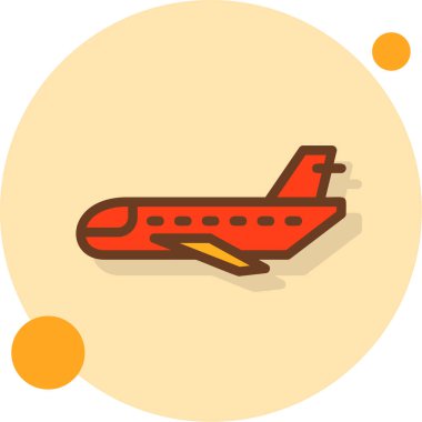 uçak ikonu vektör illüstrasyonu