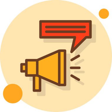 megafon simgesi, vektör illüstrasyonu