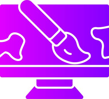 fırça simgesi, vektör illüstrasyonu