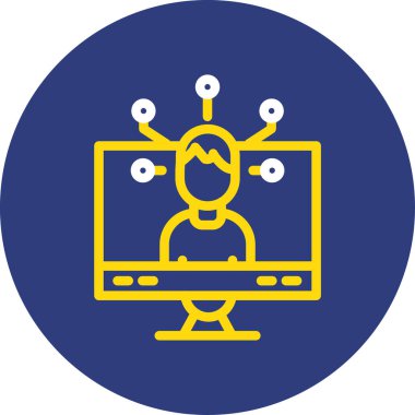 Bilgisayar. Web simgesi basit illüstrasyon