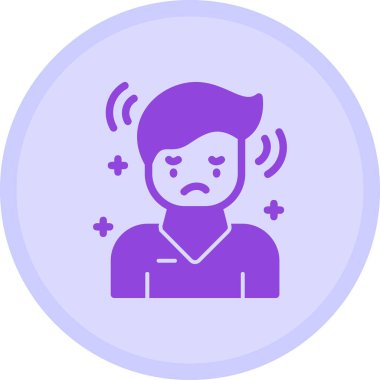 kızgın adam vektör simgesi dolu satır biçiminde