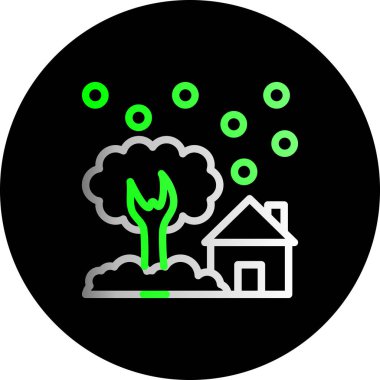 Eşsiz ateş ve ev vektör simgesi