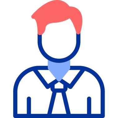 Man avatar simgesi vektör illüstrasyonu