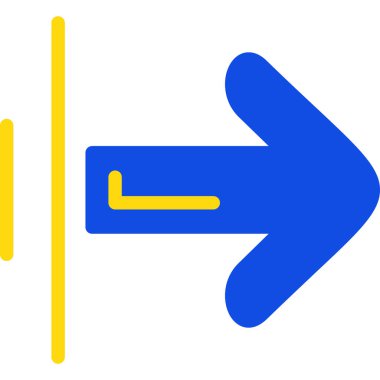 Sağ ok simgesi. Vektör çizim