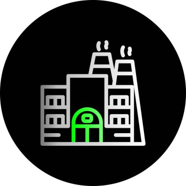 Bina simgesi. Web için vektör simgeleri oluşturmanın basit bir illüstrasyonu