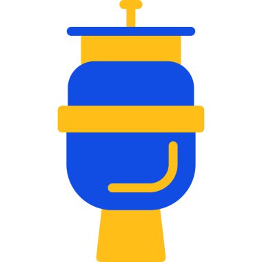 Bir fenerin sarı ve mavi renginin vektör çizimi