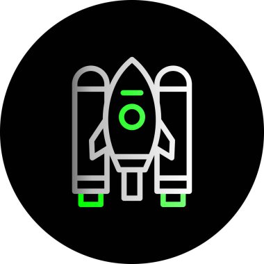 roket ikonu vektör illüstrasyonu