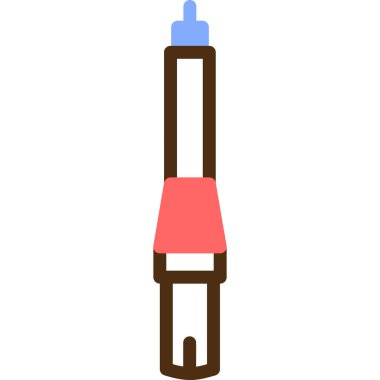Şırınga simgesi renk ana hatları vektörü