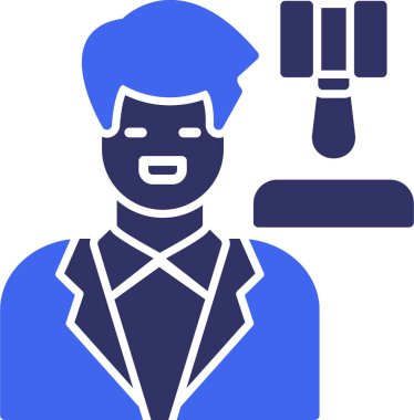 İş adamı. Web simgesi basit illüstrasyon