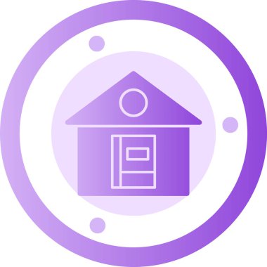 Ev. Web simgesi basit illüstrasyon