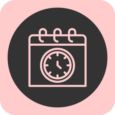 Bir saatin vektör illüstrasyonu