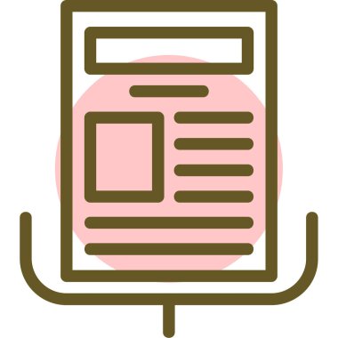 Gazete ikonu vektörü. özet gazete