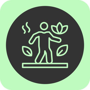 Bir ağaç simgesinin vektör illüstrasyonu