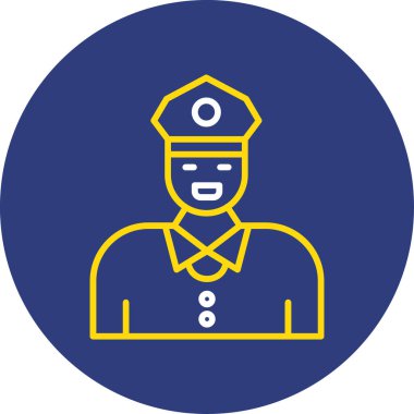 Moda tarzında izole edilmiş polis simgesi