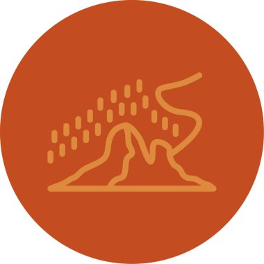 vektör volkan simgesi illüstrasyonu