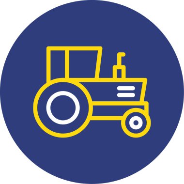 Traktör. Web simgesi basit illüstrasyon