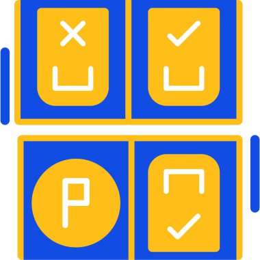 Kontrol listesi simgesi, vektör illüstrasyonu