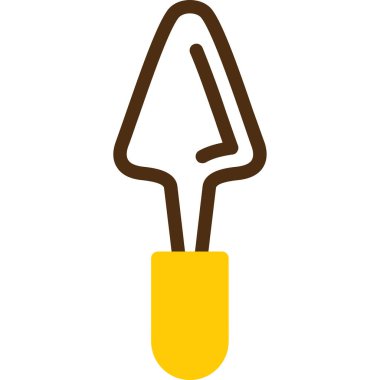 Kürek ikonu. Vektör çizimi. Kürek işareti. izole kontur sembolü