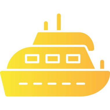 Gemi simgesi vektör illüstrasyonu