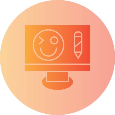 Bir gülümseme simgesinin vektör illüstrasyonu