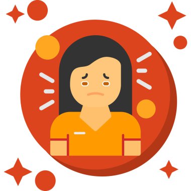 Kadın avatar karikatür karakter vektör çizimi tasarımı