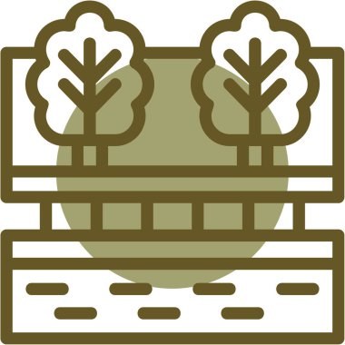 Çelenkli bir ağacın vektör çizimi