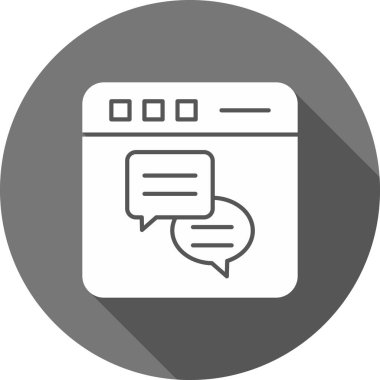 Web sayfası simgesi soyut arkaplanda izole edildi