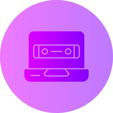 Modern müzik çalar simgesinin vektör illüstrasyonu