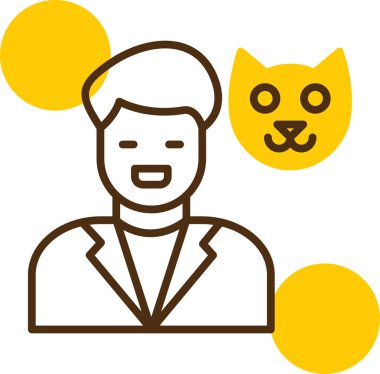 Kedi simgesinin vektör illüstrasyonu