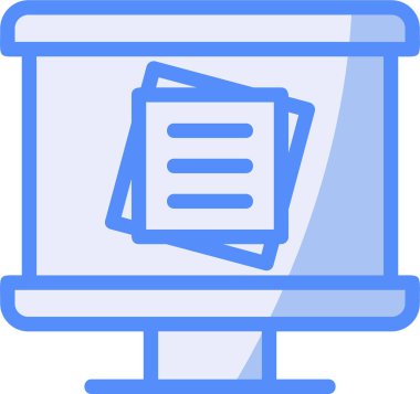 bilgisayar monitörü ikon vektör illüstrasyonu