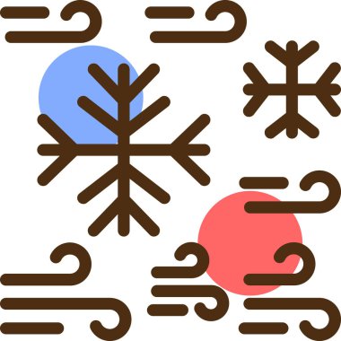 Kar Tanesi kar simgesi doldurulmuş dış hatlar biçiminde