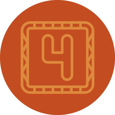 Kırmızı ve beyaz simgenin vektör illüstrasyonu