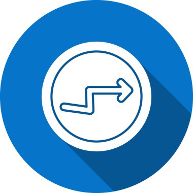 ok Simgesi Soyut Arkaplanda İzole Edildi