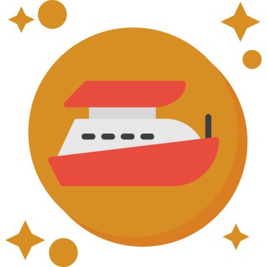 Gemi vektör simgesi modern basit illüstrasyon