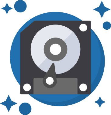 Sürücü diski. Web simgesinin illüstrasyonu