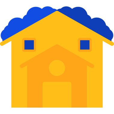 Ev. Web simgesi basit illüstrasyon