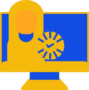 Bilgisayar. Web simgesi basit illüstrasyon