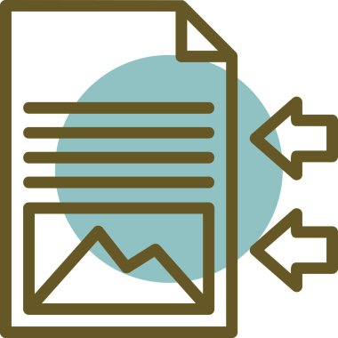 belge web simgesi vektör illüstrasyonu